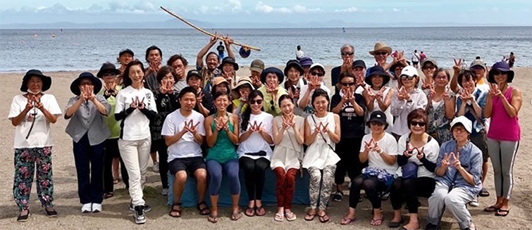 ワールドウェルネスウィークエンド関東 三浦会場　Beach Yoga Party